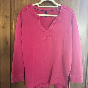 Pilcro Pink Long-Sleeve Pullover Sweater